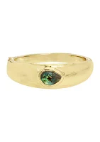 Gold Tone Abalone Molten Bangle Bracelet