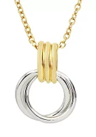 Ribbed Ring Pendant Necklace