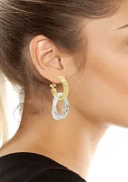 Ribbed Doorknocker Earrings