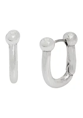 Horseshoe Huggie Hoop Earrings