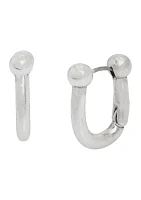 Horseshoe Huggie Hoop Earrings