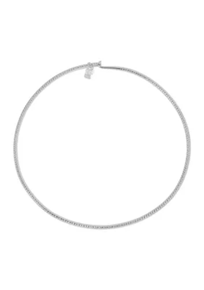 Textured Round Wire Collar Necklace