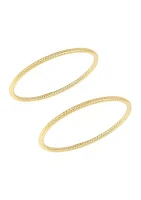 Textured Bangle Bracelet Set