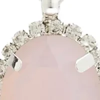 Silver Rose Opal Pendant Necklace