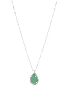 Pacific Opal Silver Crystal Necklace