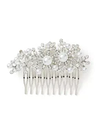 Silver Tone Amazing Lace Hair Comb