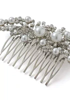 Silver Tone Amazing Lace Hair Comb