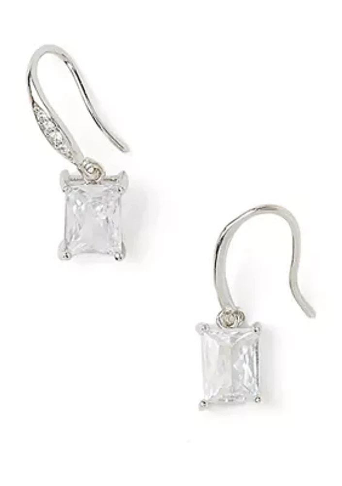 Silver Tone Sparkly Long Princess Drop Earrings