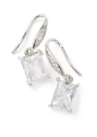 Silver Tone Sparkly Long Princess Drop Earrings