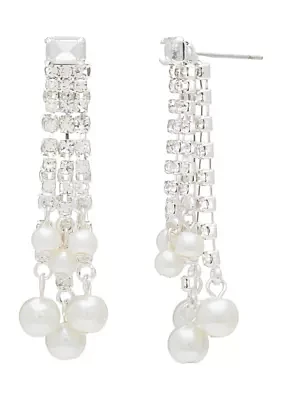 Fancy Fringe Pearl Drop Earrings