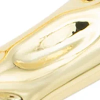 Gold Plated Hammered Open Heart Band Ring