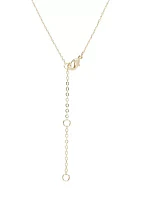 Lab Grown Gold Tone Champagne Cubic Zirconia Cushion Halo Pavé Pendant Necklace