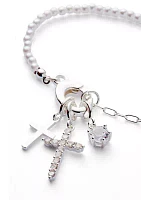 Silver Tone Carabiner Celestial Themed Interchangeable Charms Bracelet