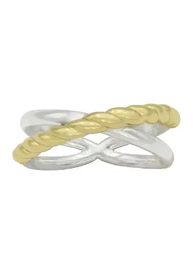 Two Tone Rope X Ring