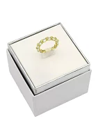 Lab Grown Gold Tone Round CZ Eternity Band Ring