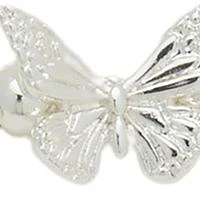 Silver Tone Butterfly Beaded Adjustable Bracelet