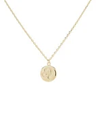 Lab Grown Gold Tone Zodiac Duo Pendant Necklace Set