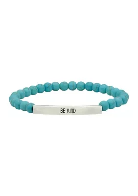 Lab Grown Gold Tone "Be Kind" Beaded Bracelet