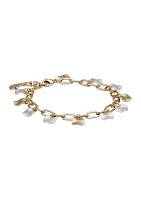 Two Tone Charm Chain Bracelet