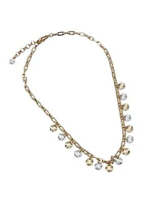 Two Tone Charm Chain Necklace