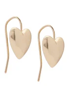 Gold Tone Bubble Heart Shaped Earrings