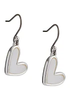 Sweet Pearl Drop Heart Earrings