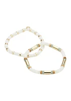 Mother of Pearl Beaded Bracelet Set