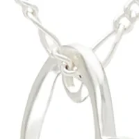 Silver Open Heart Pendant Necklace