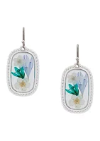 Pressed Flower Drop Earrings