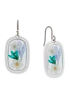 Pressed Flower Drop Earrings