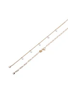 Gold Tone Flower and Pearl Chain Anklet Set