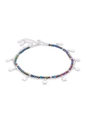 Beaded And Star Chain Anklet Set 