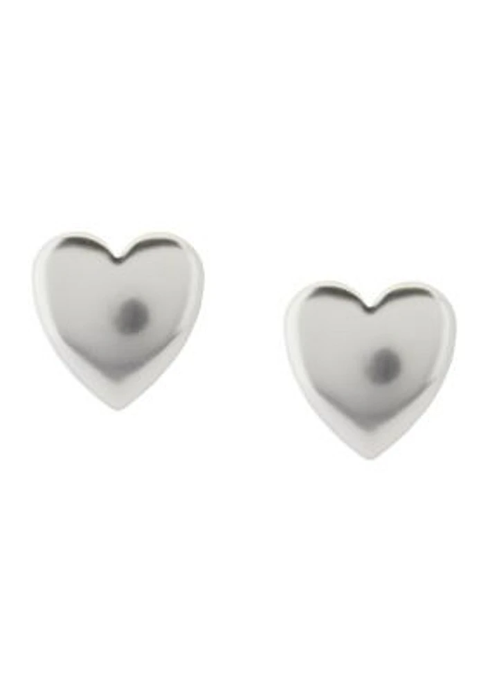 Puffy Heart Stud Earrings