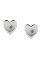 Puffy Heart Stud Earrings