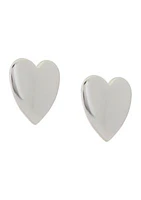 Puffy Heart Stud Earrings