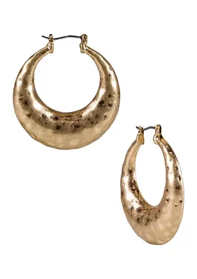 Hammered Hoop Earrings