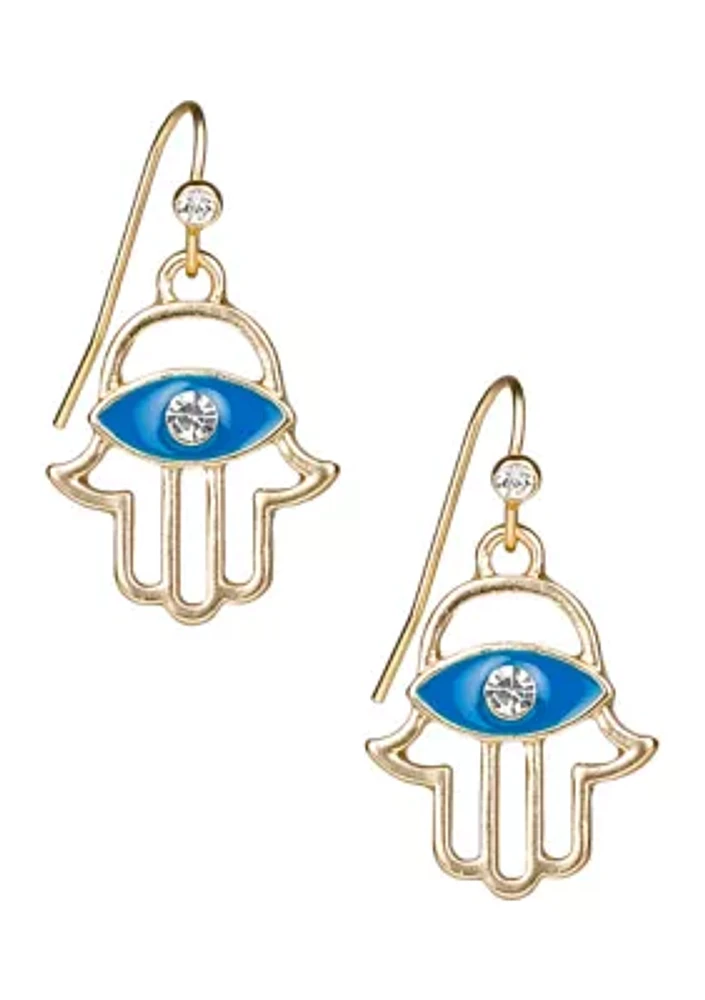 Hamsa Dangle Earrings