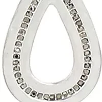 Silver Tone 32" Chain Link Teardrop Necklace