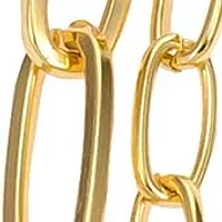 Two Row Short Chain Link Necklace in Gold Tone Metal