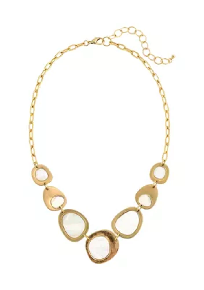 Gold Tone 18" Frontal Necklace