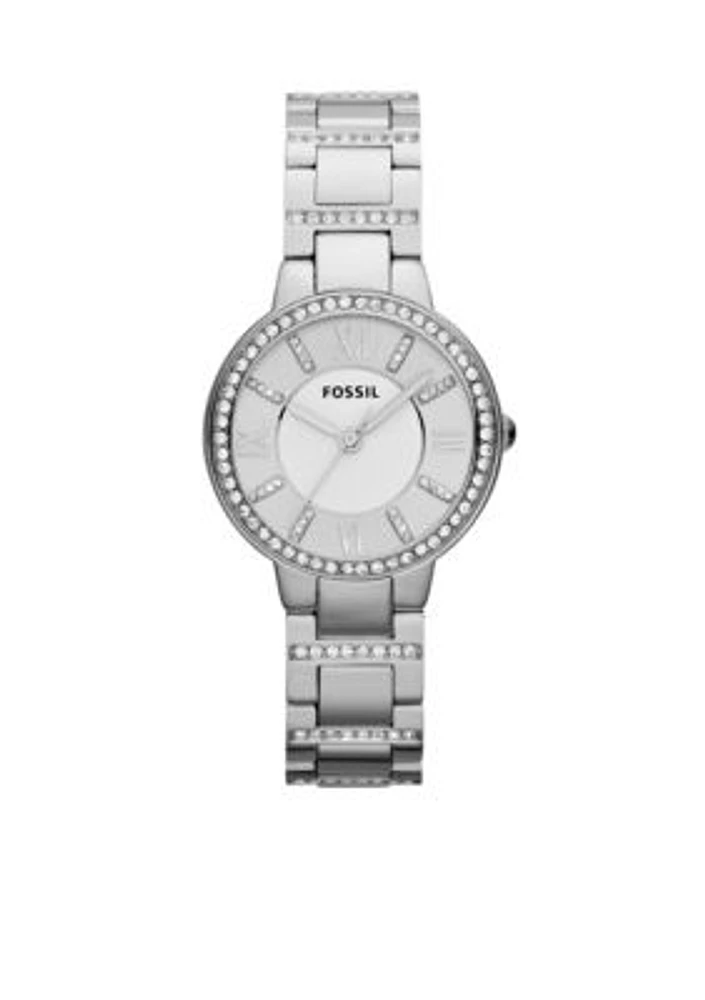 Women's Stainless Steel Virginia Three Hand Glitz Watch