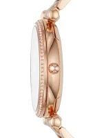 Carlie Three-Hand Rose Gold-Tone Stainless Steel Watch