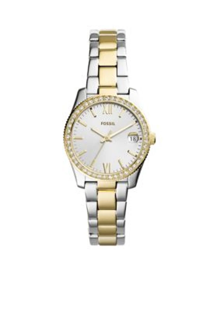 Two-Tone Stainless Steel Scarlette Three-Hand Date Watch