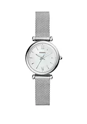 Fossil® Stainless Steel Carlie Mini Dress Bracelet Watch