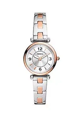 Fossil® Carlie Three Hand Two Tone Stainless Steel Watch