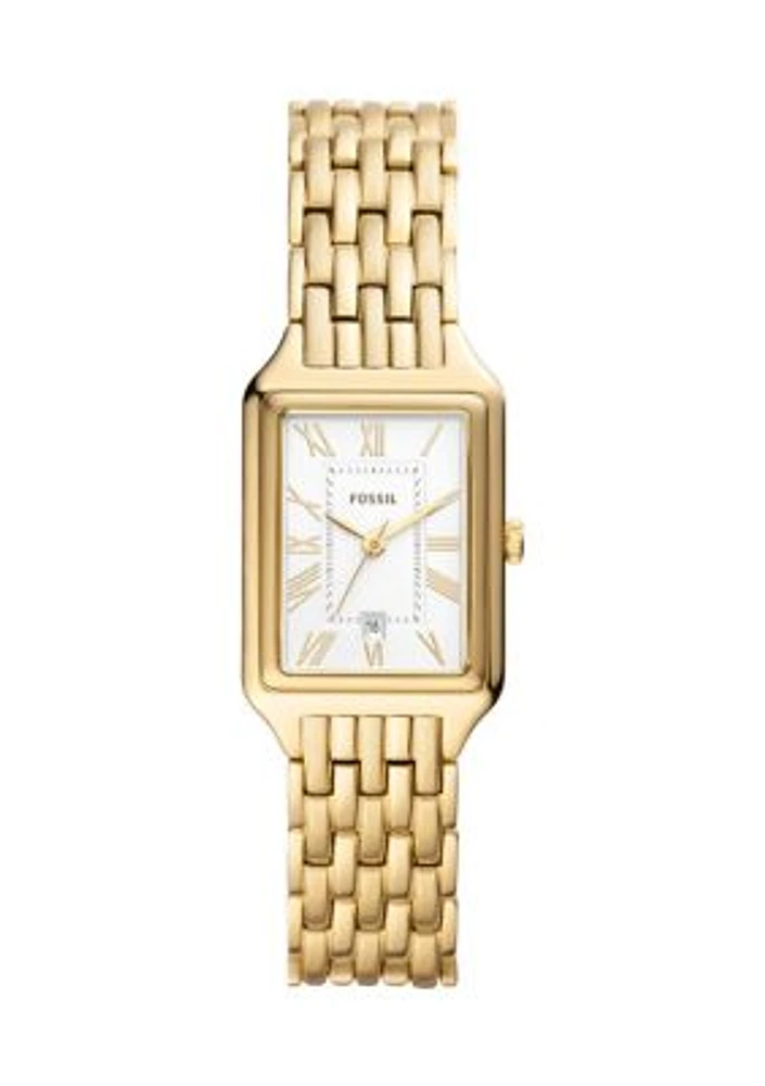 Raquel Three-Hand Date Gold-Tone Stainless Steel Watch