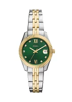 Two Tone Green Face Watch