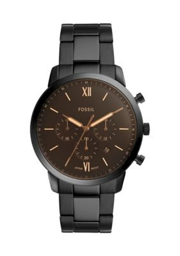 Neutra Chronograph Black Stainless Steel Watch