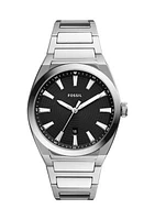 Everett Three-Hand Date Stainless Steel Watch