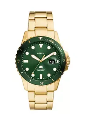 Fossil® Round Gold Green Bracelet Watch
